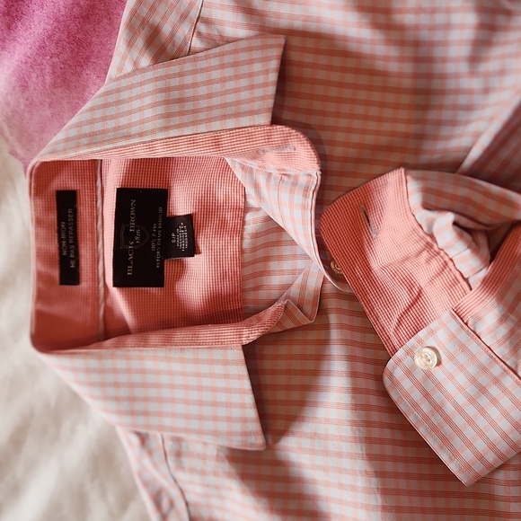 Black Brown 1826 non-iron checked shirt, size small - Picture 4 of 8